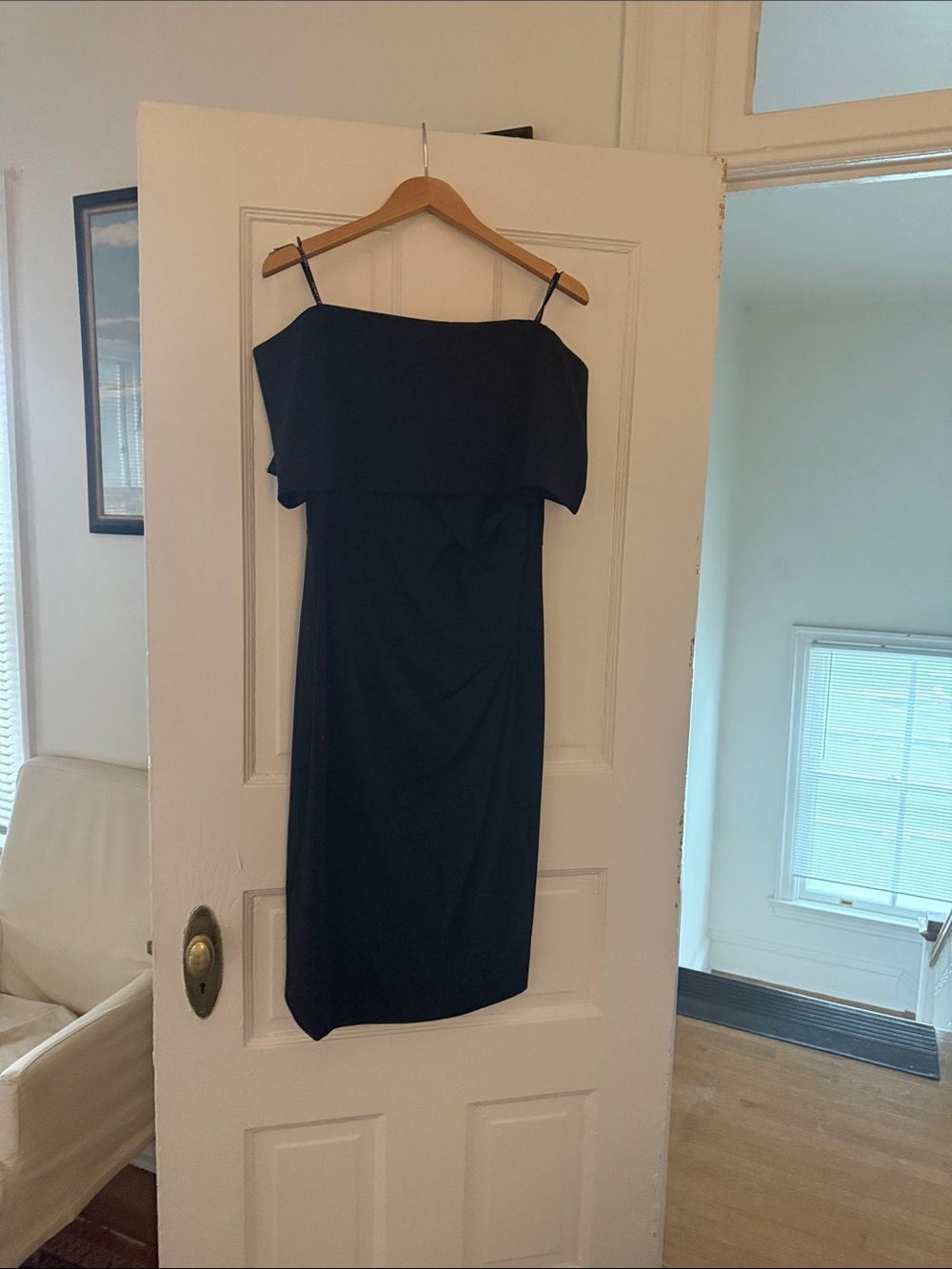 Vince Camuto Off-Shoulder Black Women’s Sheath Dress NWOT 14